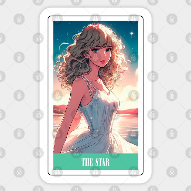 the star - swiftie tarot card Sticker by sadieillust